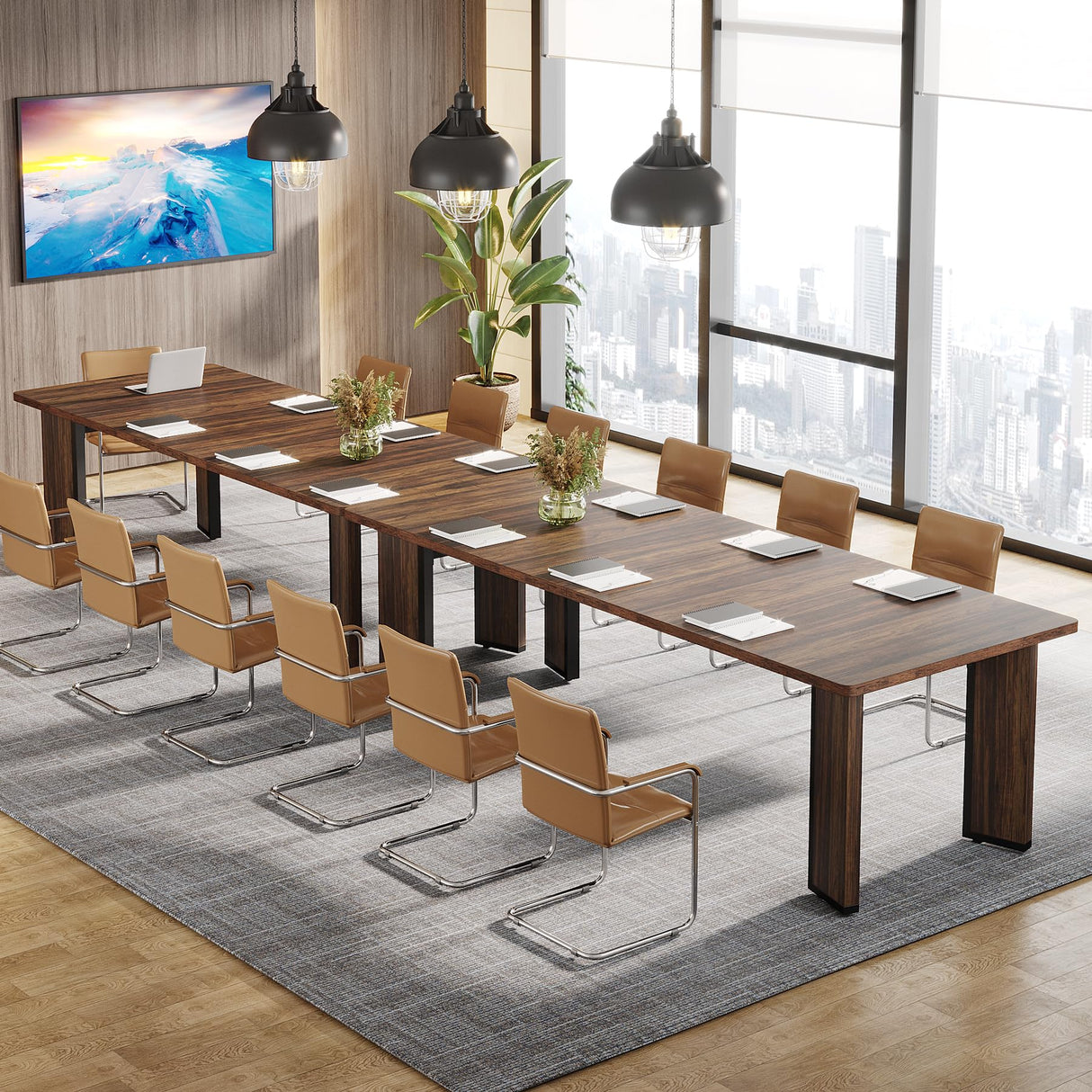 6.5FT Conference Table for 6-8, 78-Inch Large Rectangular Meeting Table