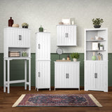 White Monroe Two-Door Floor Cabinet