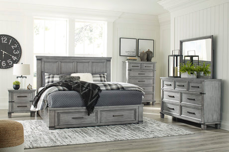 Russelyn Rustic Dresser with 7 Drawers, Gray