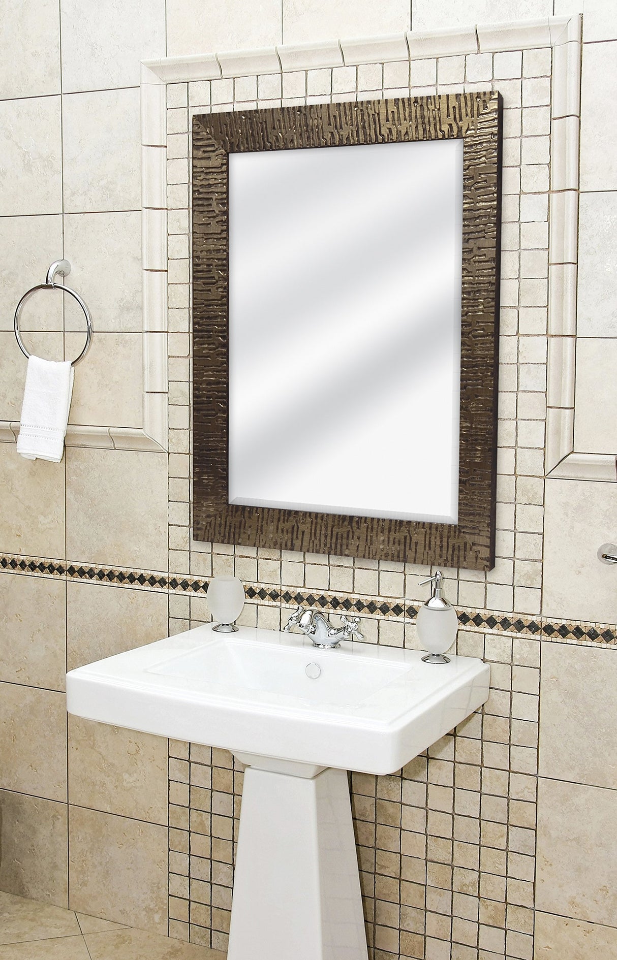 22x28 Inch Wall Mirror, 28x34 Inch Overall Size, Gold (47696)