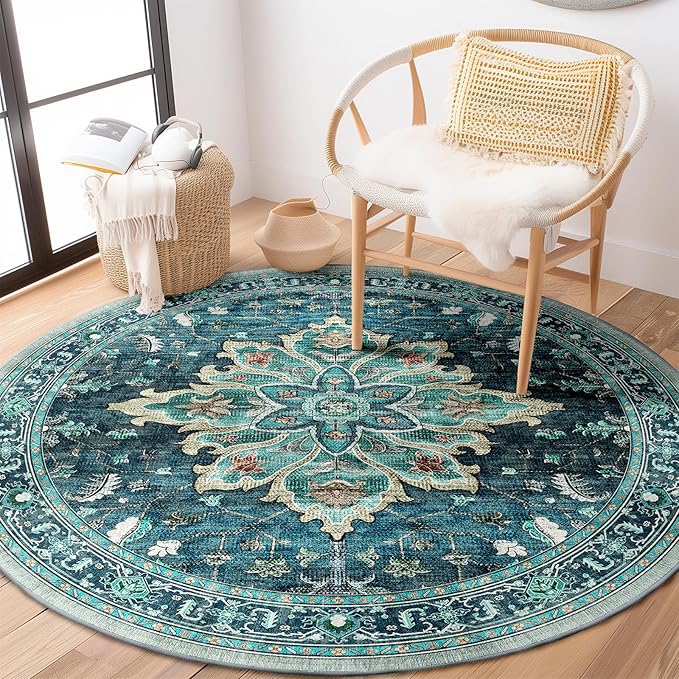 Area Rugs 5x7, Washable Rug, Non-Slip, Rugs for Living Room, Kitchen Rugs, Rugs