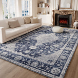 5x7 Area Rugs, Non Slip Distressed Living Room Rugs, Soft Washable Area Rugs with Low