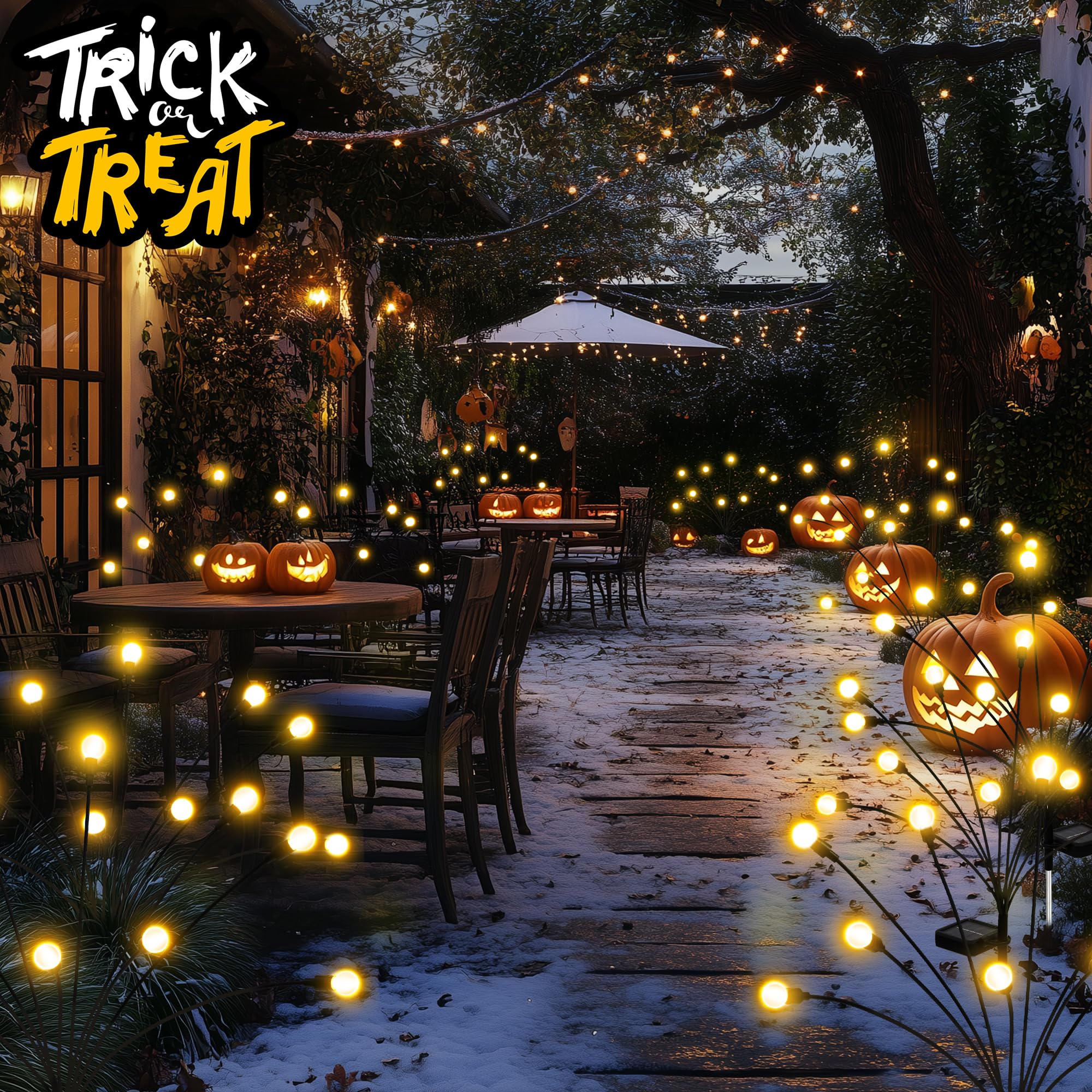 Solar Garden Lights, 80 LED Firefly Garden Lights Solar Outdoor, Solar Lights