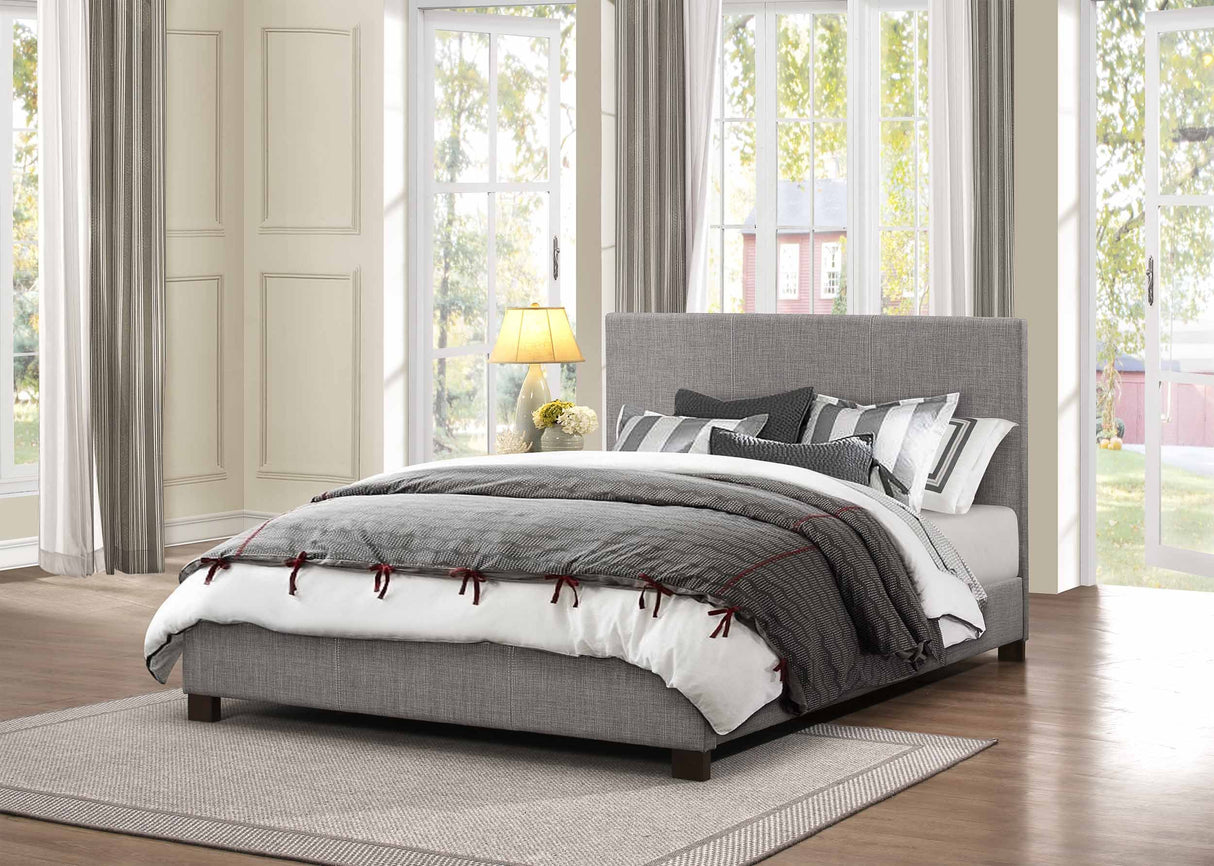 Chasin Fabric Upholstered Bed, California King, Grey