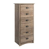 Salt Spring Rustic 6-Drawer Tall Dresser for Bedroom, Farmhouse Dresser Chest