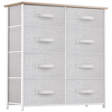 Fabric Dresser for Bedroom, Tall Dresser with 8 Drawers, Storage Tower with Fabric Bins,