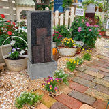 Fountains Indoor Outdoor 4-Tier Modern Cascading Floor-Standing Water Feature Fountain