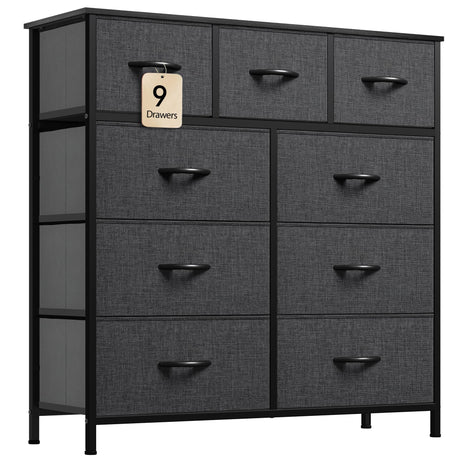 9 Drawers Dresser for Bedroom, Fabric Storage Tower for Living Room, Entryway