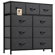 9 Drawers Dresser for Bedroom, Fabric Storage Tower for Living Room, Entryway - Sturdy