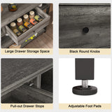 47 Inch Console Sofa Table with Drawer, Industrial Entryway Table with Storage Shelves,