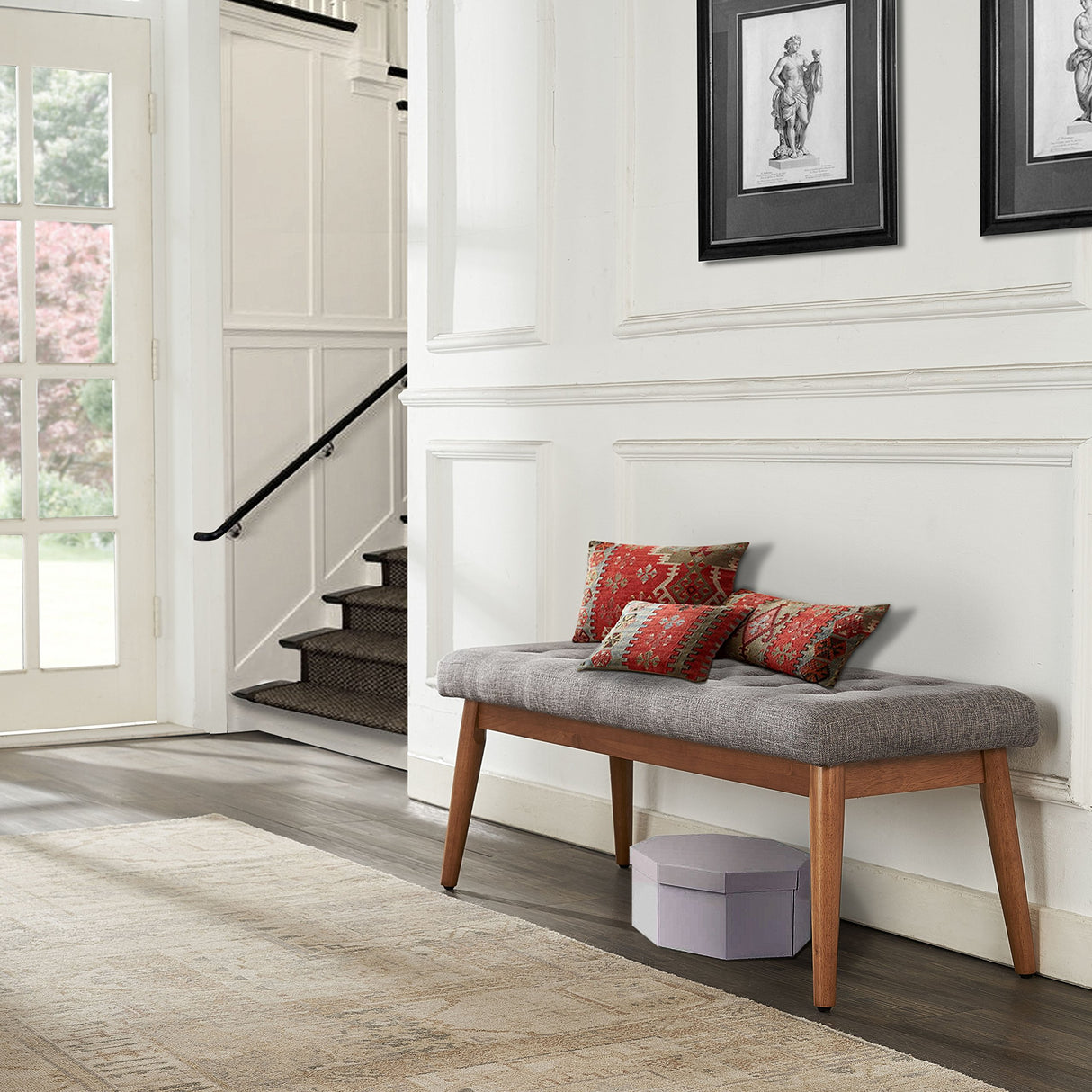 Landon Upholstered Bench - Acorn