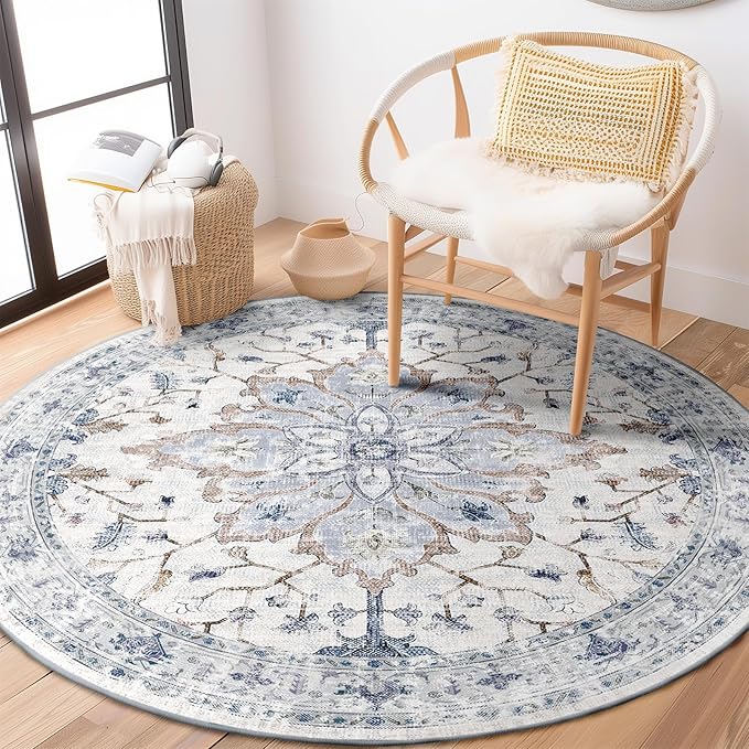 Area Rugs 5x7, Washable Rug, Non-Slip, Rugs for Living Room, Kitchen Rugs, Rugs