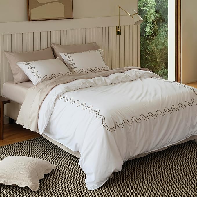 Cotton Duvet Cover Set, 100% American Grown Cotton Duvet Cover King, Luxury 600