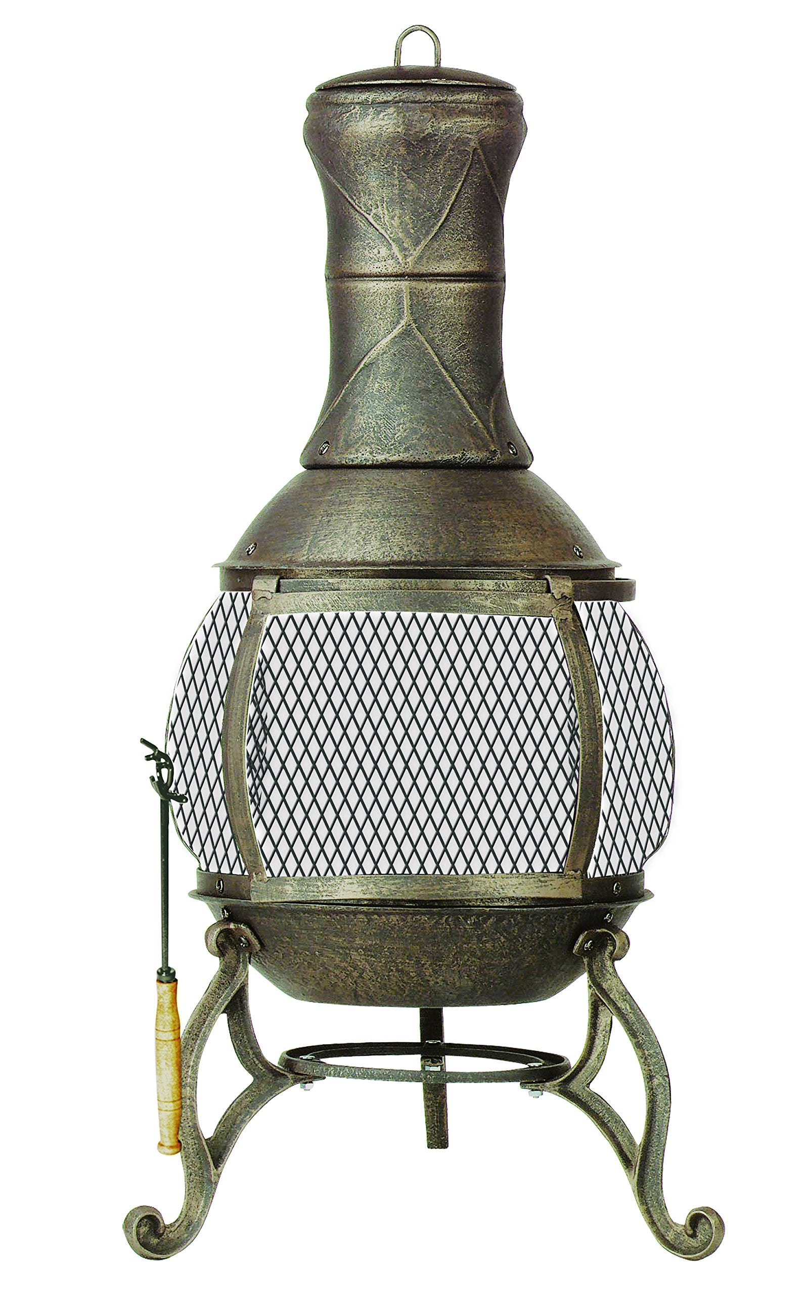 Corona 3 Ft. High Outdoor Steel Chimenea Fireplace Model 28063