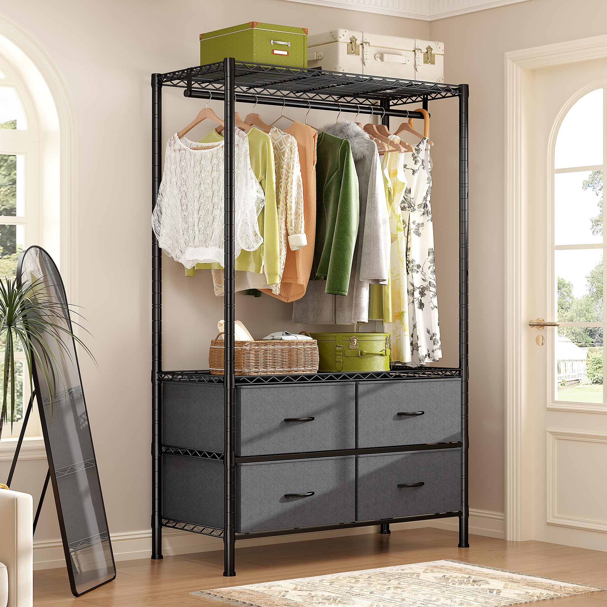 Clothes Rack, Clothing Rack 450LBS Garment Rack Closet Rack