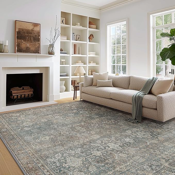 Ultra-Thin Foldable Low Pile Machine Washable Rug