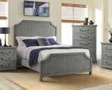 Beach House Solid Wood Dove Grey 2 Drawer Nightstand