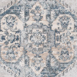 Oregon Collection 6'7" Square Light Blue/Ivory ORE877M Oriental Distressed