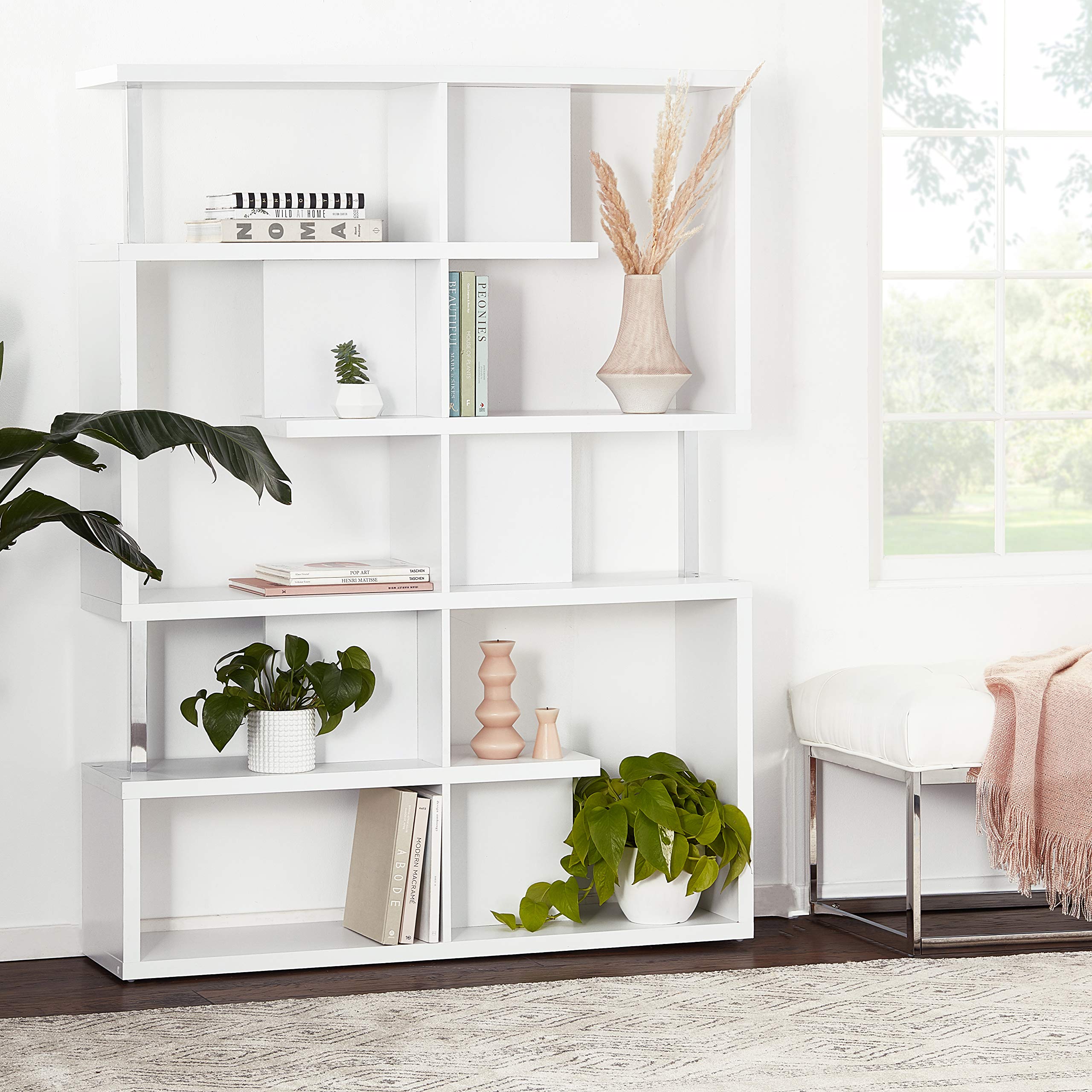 Bookcase White and Chrome