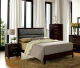 Blanch 3 Piece Transitional Bed Set with 2 Nightstands, King, Espresso