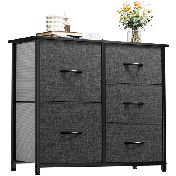 Storage Tower with 5 Drawers - Fabric Dresser