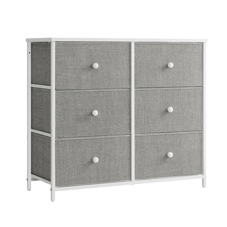 Bedroom, Chest, 6 Drawer, Closet Fabric Dresser with Metal Frame