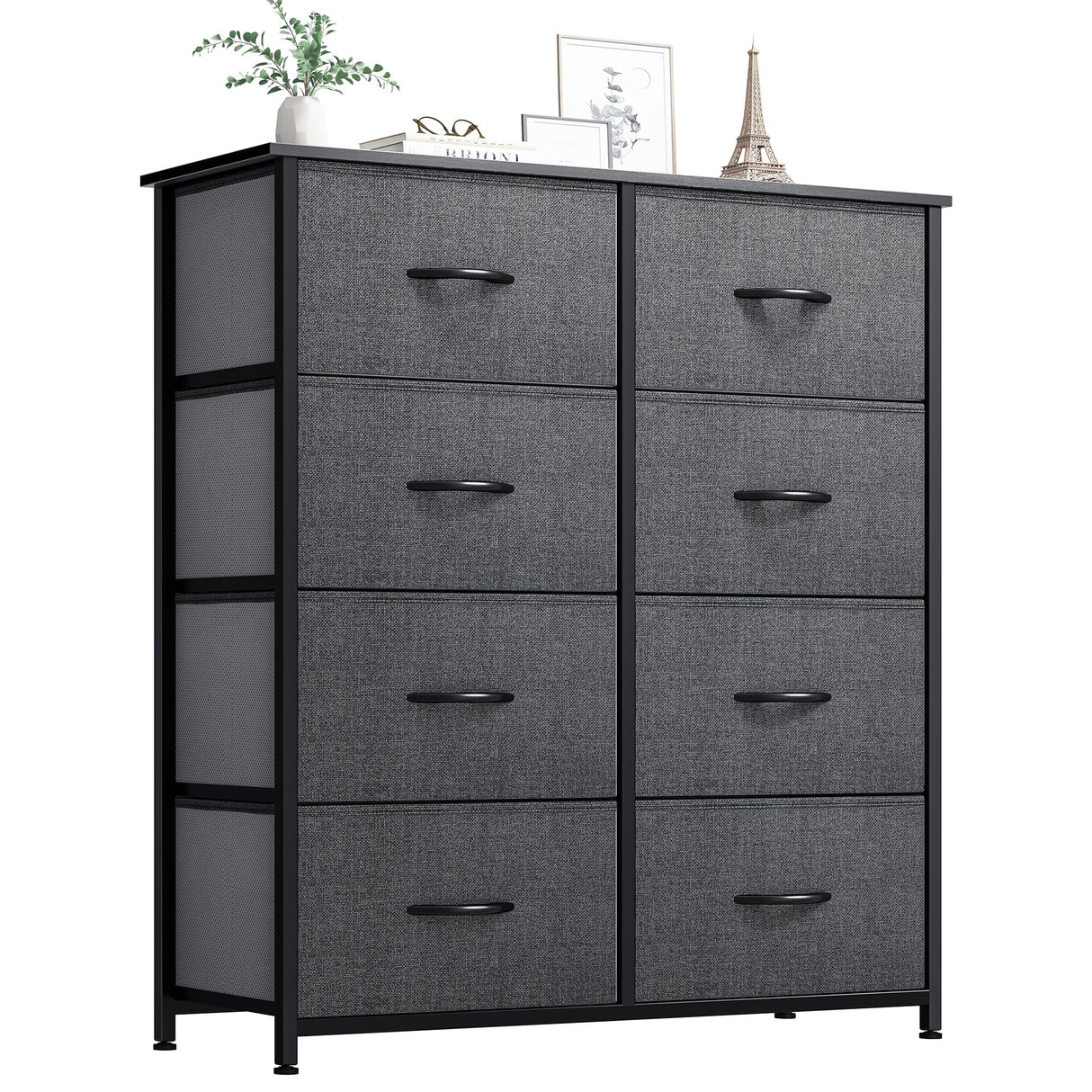 Dresser for Bedroom, Fabric Dresser with 8 Drawers, Tall Dresser, Chest of Drawers