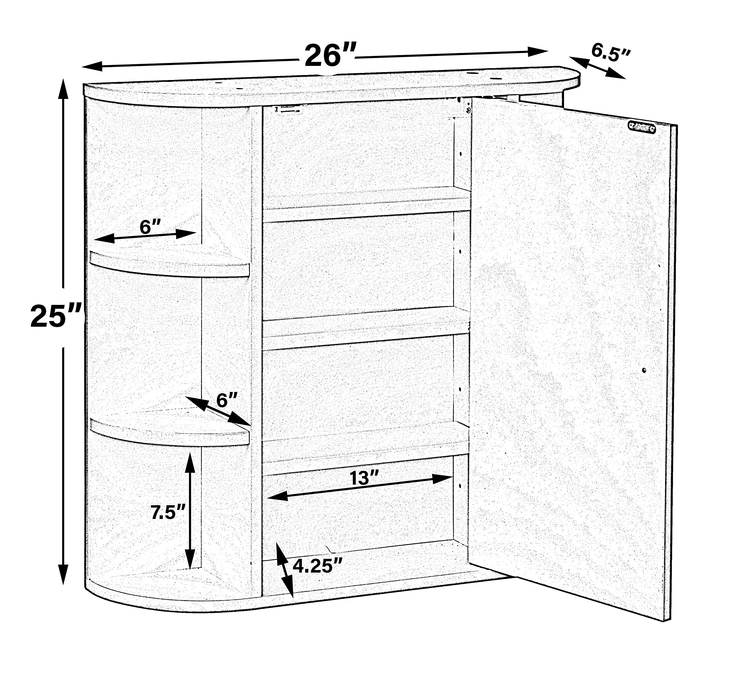 Assembled and Ready for Installation Multifunctional White Wall Mount Medicine Cabinet