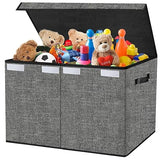 Toy Storage Bins,Large Toy Box Chest with Lids,Foldable Stuffed Animal Toy Organizers and Storage