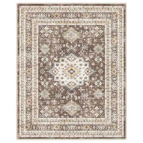 Living Room Area Rug 8x10 - Large Soft Washable Oriental Traditional Distressed