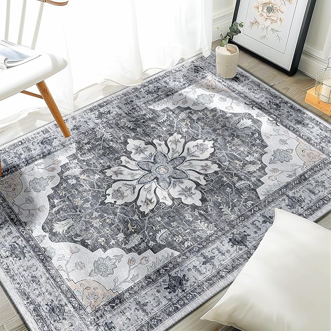 Area Rugs 5x7, Washable Rug, Non-Slip, Rugs for Living Room, Kitchen Rugs, Rugs