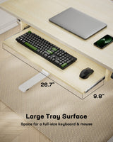 Standing Desk Adjustable Height with Extra Large Keyboard Tray,