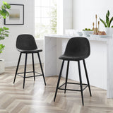 CF501625-GY Weston Counter Stool (Set of 2), Distressed Gray/Matte Black