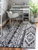 Portland Collection Southwestern Inspired Striped Tone-on-Tone Area Rug