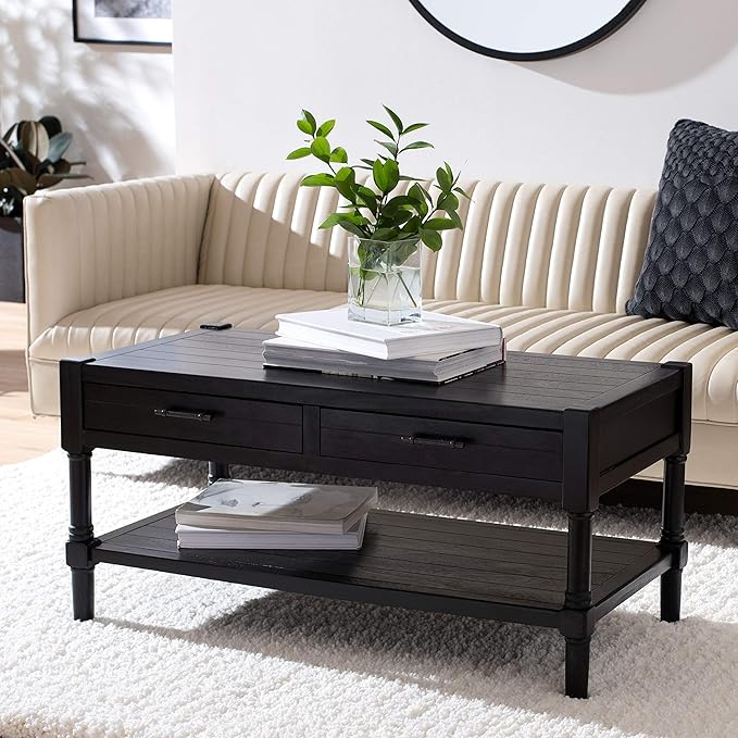Collection Filbert Brown 2-Drawer Bottom Shelf Coffee Table COF5703C
