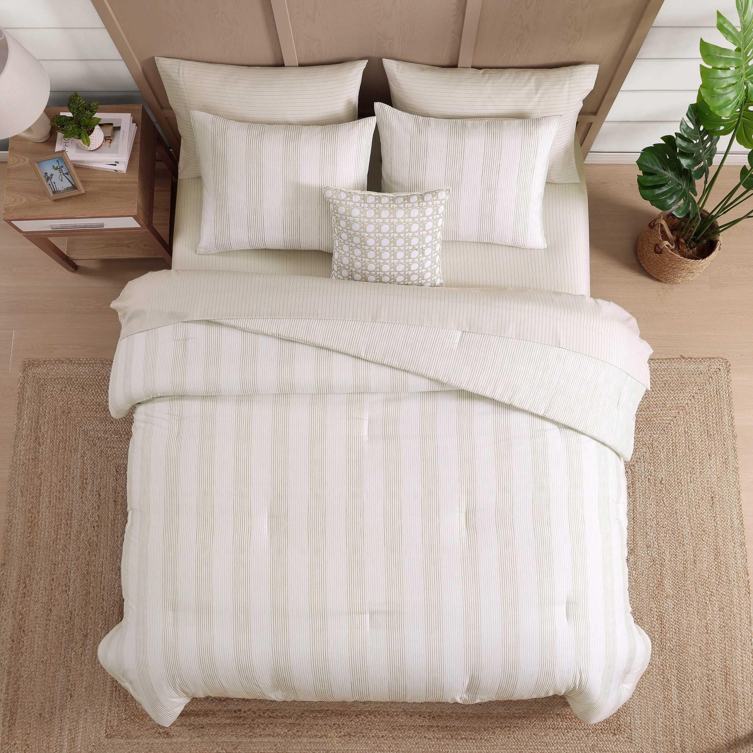 King Bedding Set - 8 Piece Comforter Set with Matching Sheets & Throw Pillow