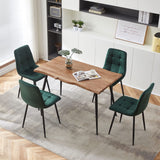 5-Piece Dining Table Set, 47 in Modern Irregular Rectangle Kitchen Table