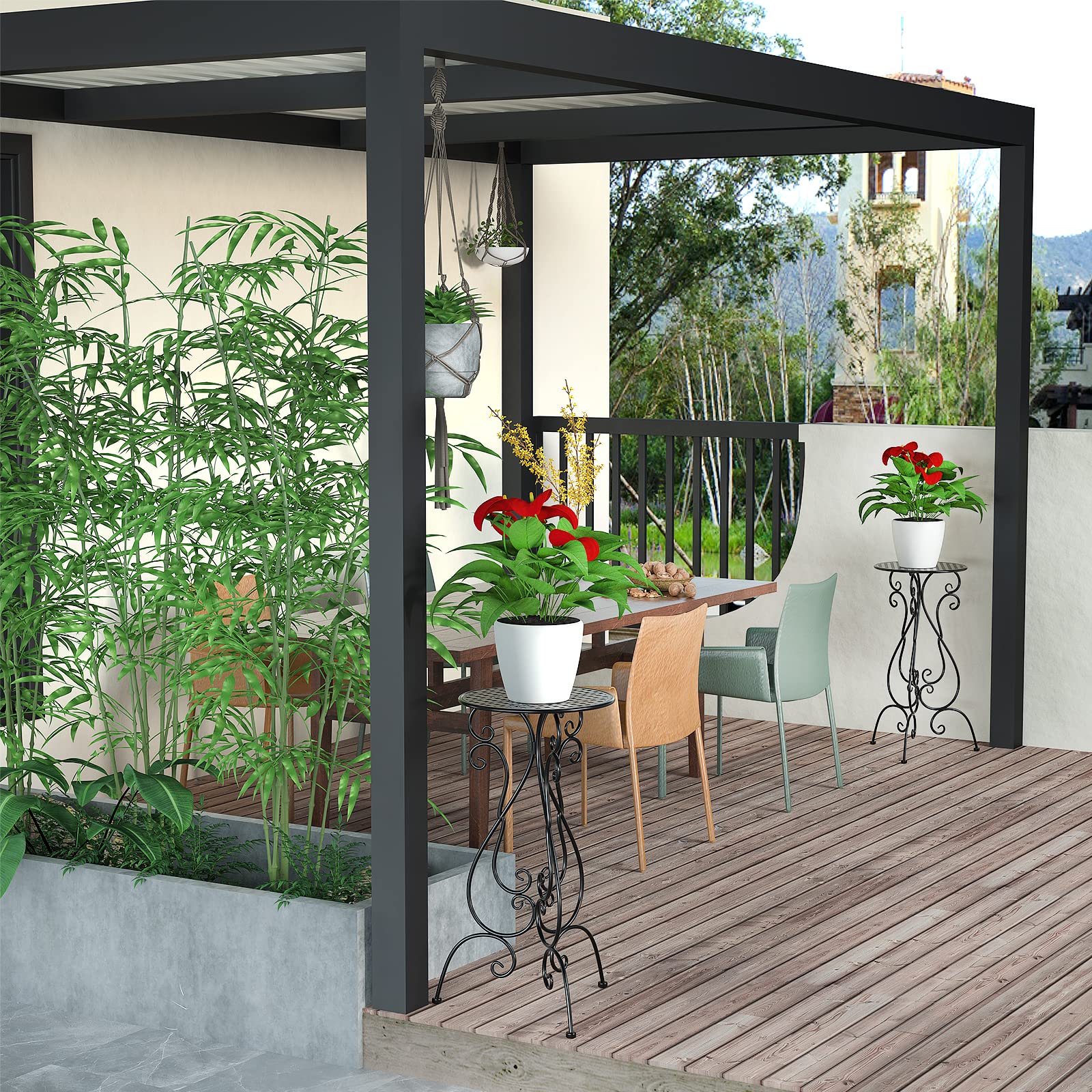 Florence 22.5" Wrought Iron Decorative Plant Stand