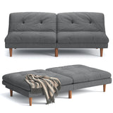 Futon Sofa Bed Modern Linen Couch Convertible Folding Futon Reclining Sleeper Sofa