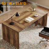 Inch Executive Desk, Farmhouse Large Wood Computer Writing Conference Table