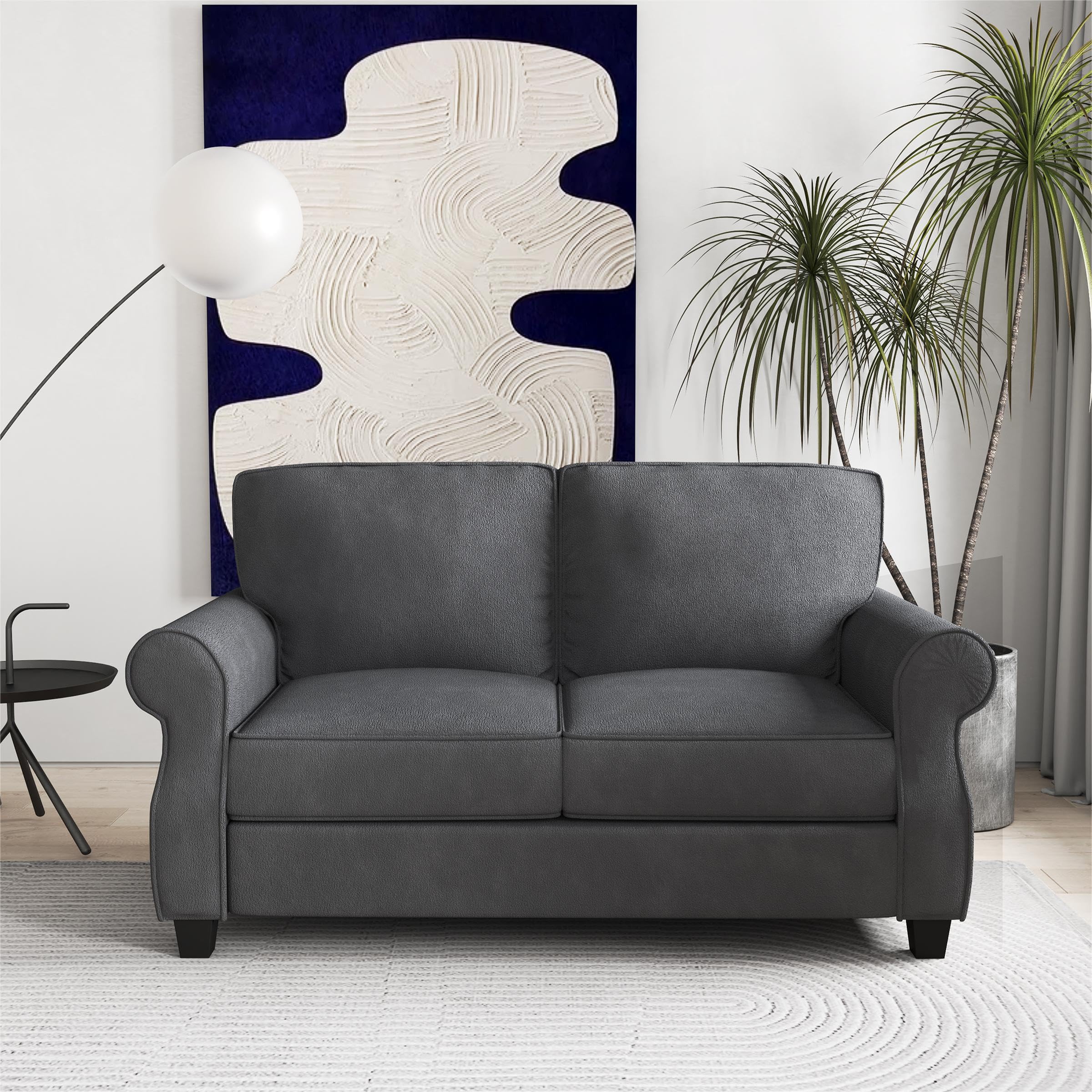 56” Loveseat Sofa, Small Velvet Love Seat Couch