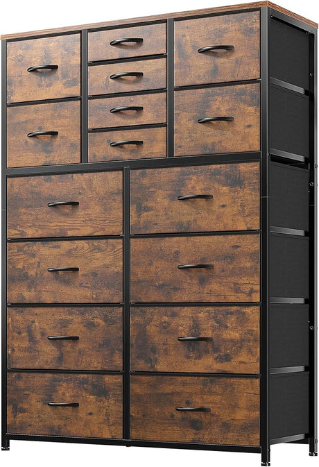 16 Drawers Dresser for Bedroom, Tall Dresser for Bedroom