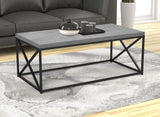 Living Room Coffee Coktail Tea Center Table-48 L/Gray Modern Low Table, Grey Cement