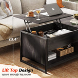 Lift Top Coffee Table with Storage Cabinet, 41.7" Wood Coffee Table for Living Room