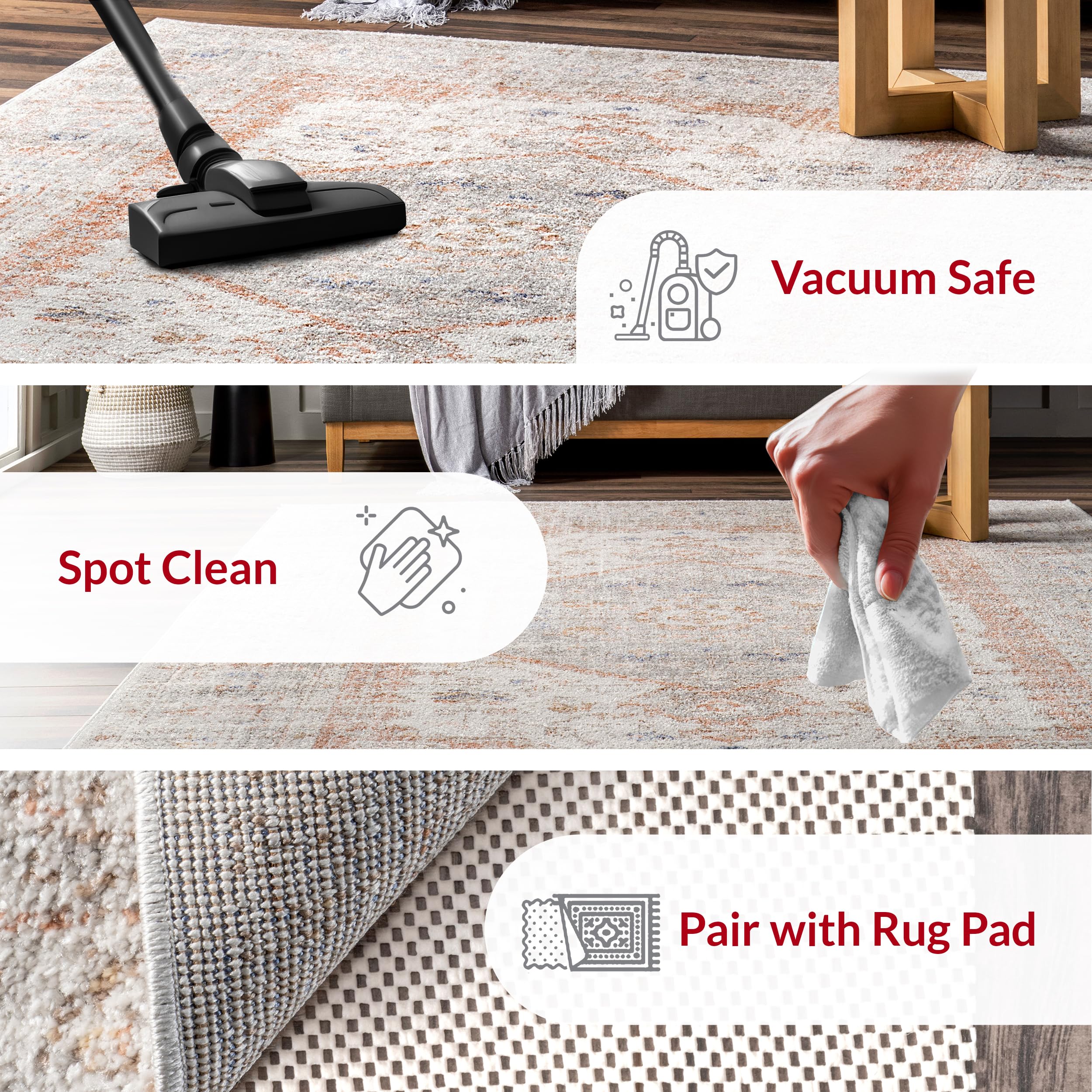 Jacquie Vintage Floral Area Rug 10x14 - Transitional Silver Ivory