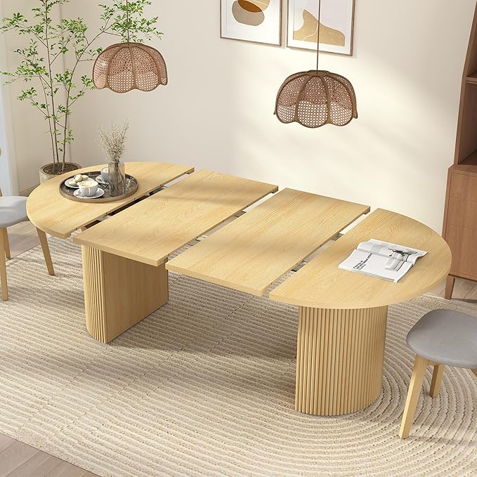 78 Inch Dining Table for 6 8 10, Modern Farmhouse Rectangular Kitchen Table, Long Dining