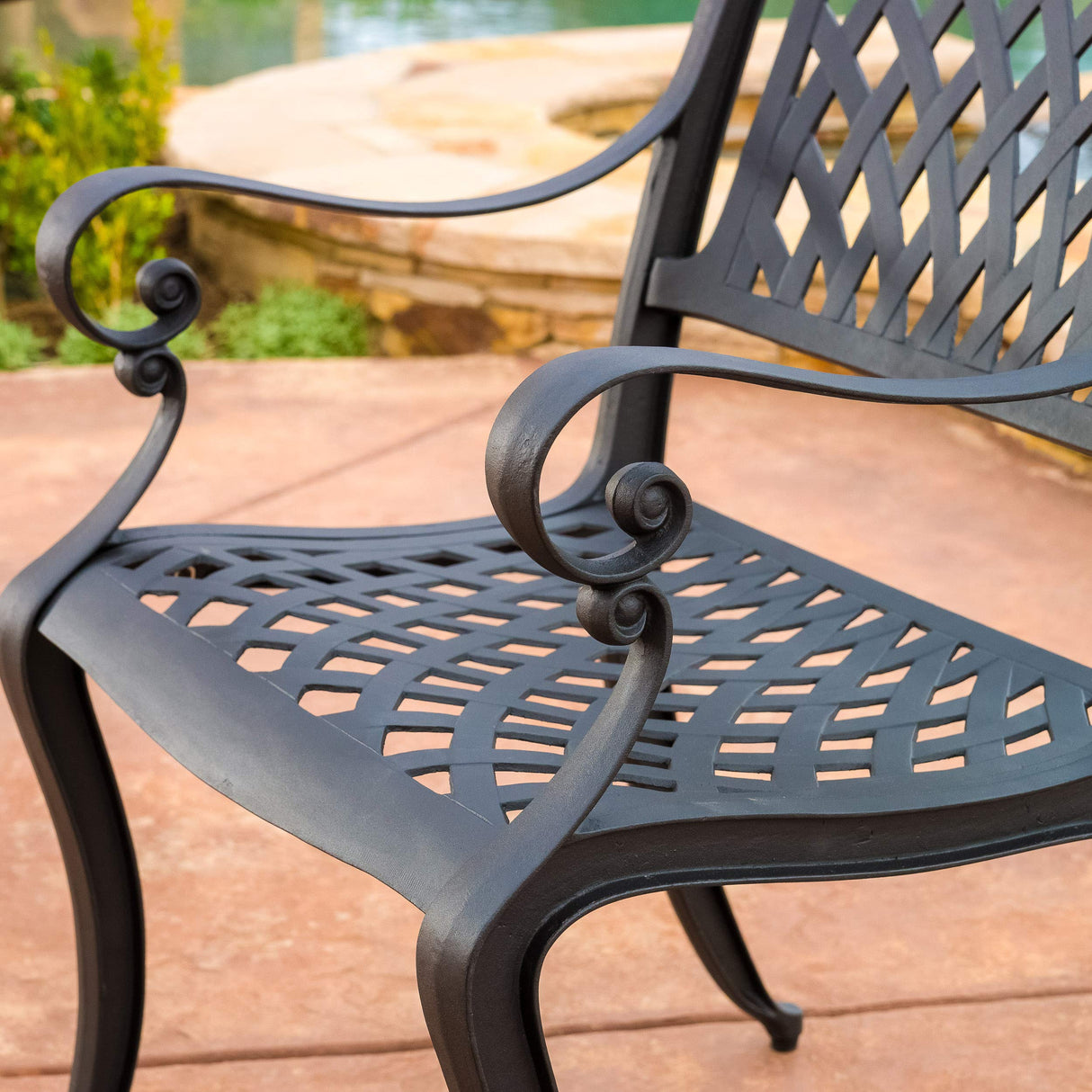 Hallandale Outdoor Cast Aluminum Chairs