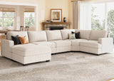 Sectional Sofa Couch L Shape Loveseat Modern Linen Love Seater Home Furniture