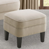 Accent Chair and Ottoman Set - Button Tufted Armchair for Living Room, Bedroom