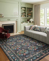 Rifle Paper Co. x Loloi Courtyard Collection COU-04 Navy 5'-0" x 7'-6" Area